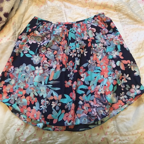 LC Lauren Conrad Floral Skirt