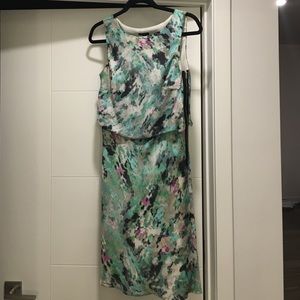 Ann Taylor chiffon pattern dress