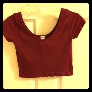 Maroon crop top