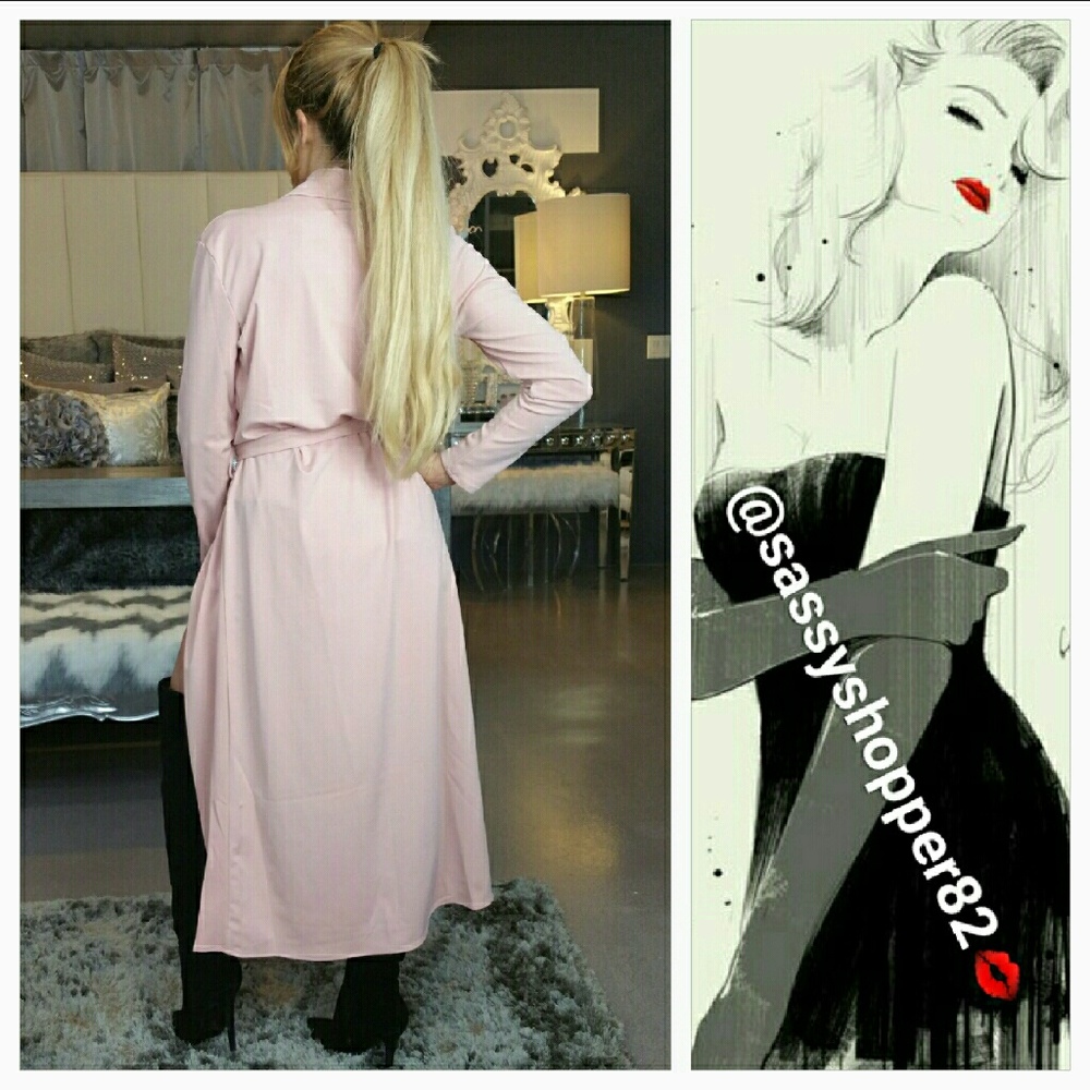 💖LAST ONE💖 Long mauve belted duster - Picture 4 of 4