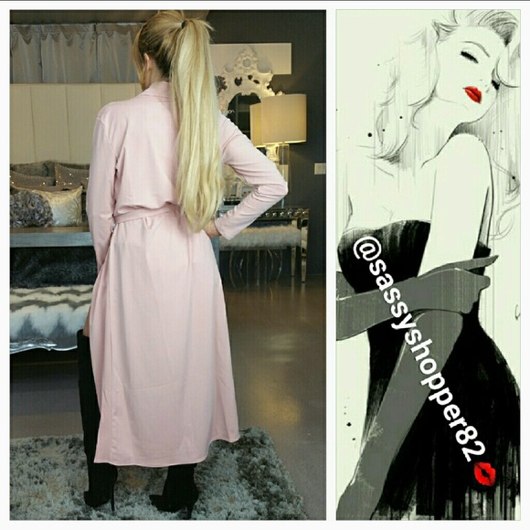 💖LAST ONE💖 Long mauve belted duster - Picture 4 of 4