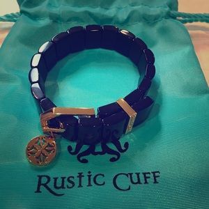 Black and gold Charay Rustic Cuff