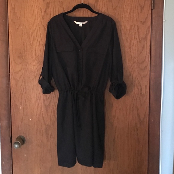 Black shirt dress