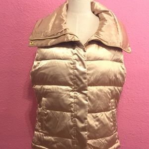 gold down vest