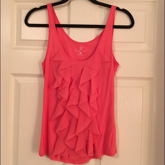 New York & Company Ruffle Tank - Pink