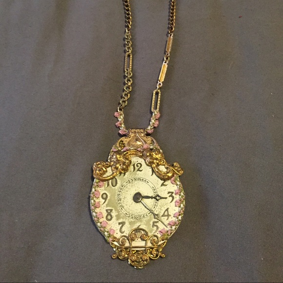 Vintage clock handpiece necklace - Picture 1 of 1