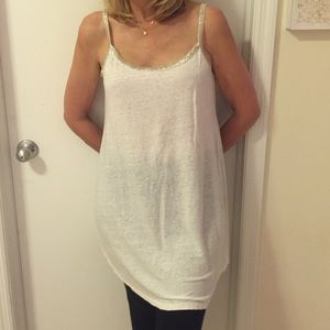 Eileen Fisher tunic with beaded straps