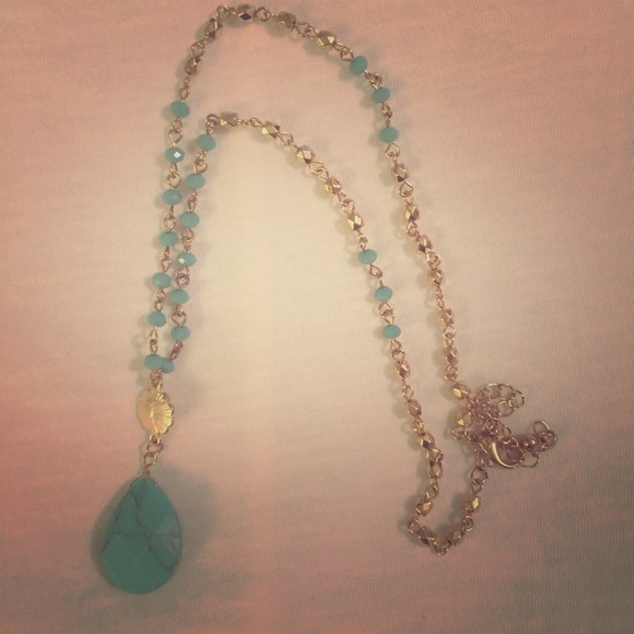 Beautiful blue and gold necklace