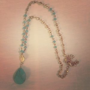 Beautiful blue and gold necklace