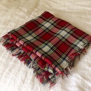 Forever 21 Large Red Plaid Scarf