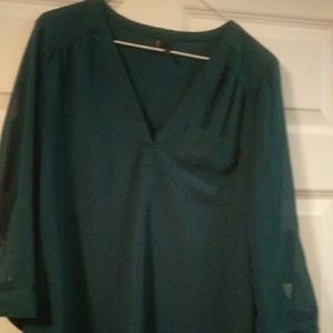 Maurice's Perfect Blouse Hunter Greene- Small