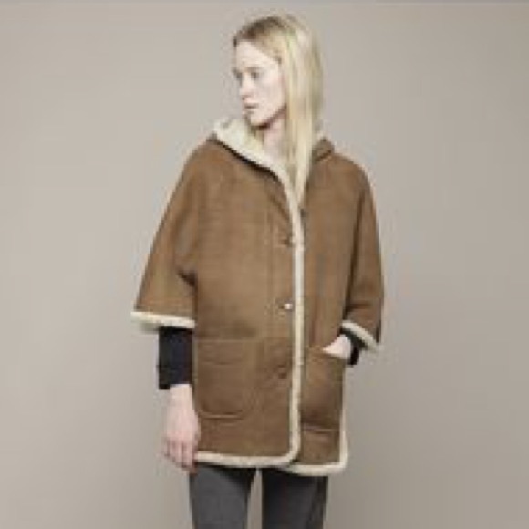 APC Shearling Leather Coat with bell sleeves S - Picture 2 of 10