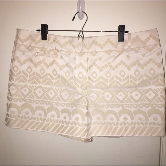 White printed shorts