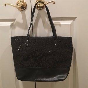 Nine West Black Sequined Tote