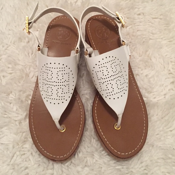 White Tory Burch Wedges