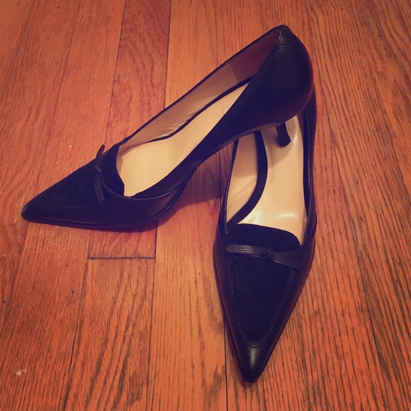 Black Ann Taylor kitten heels