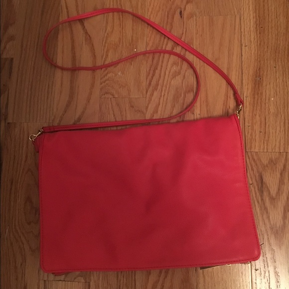 H&M Faux Leather Coral Crossbody Bag View 2
