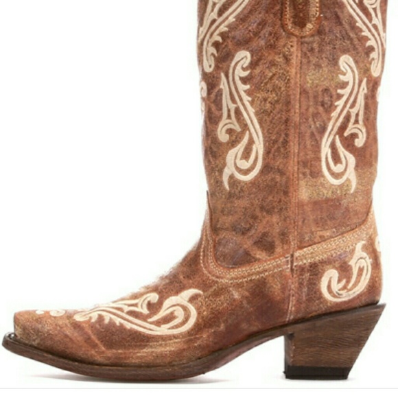 CORRAL women's fluer de list cowboy boots - Picture 3 of 3
