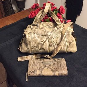 Michael Kors python satchel