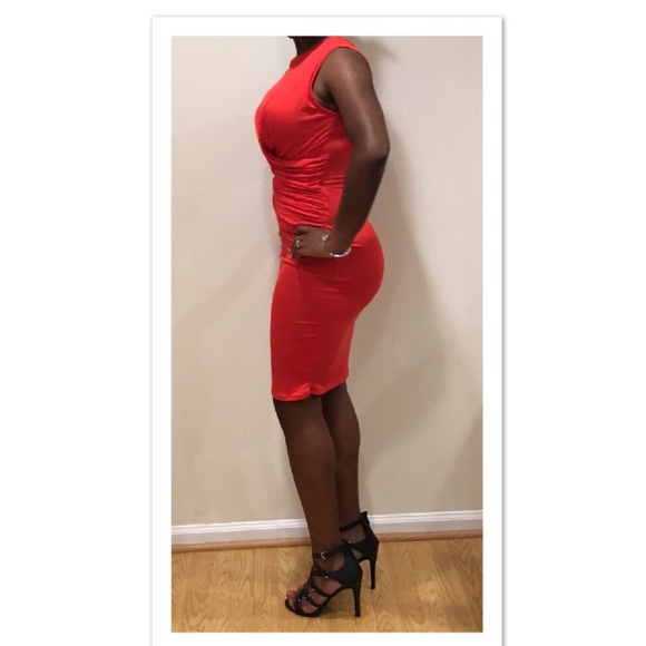 Orange Bodycon Dress - Picture 4 of 5