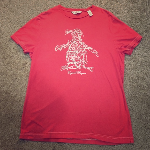 Men's Red Penguin shirt