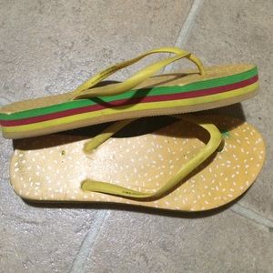 Hamburger platform  flip flops