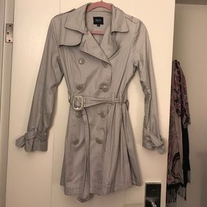 Gray tench coat