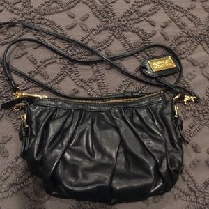 Badgley Miscka Black Leather Long Strap Bag