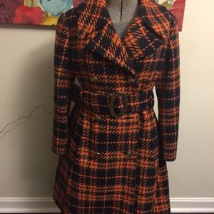 Plaid Wool Coat
