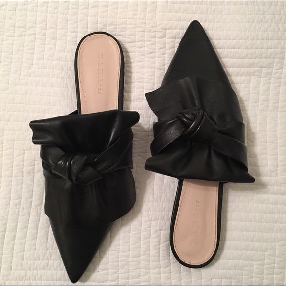 Zara bow flats