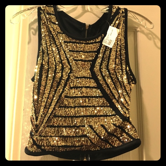 Glittery club crop top. - Picture 1 of 2