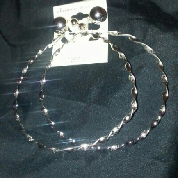 Pear Hoop Drop Earring 4" XL Hoops