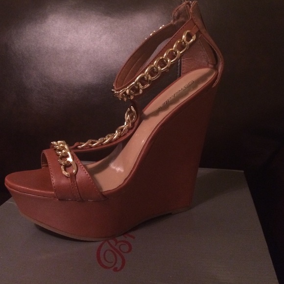 T Strap Wedge  Sandal