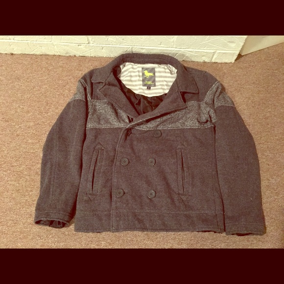 Gray peacoat