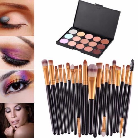 20pcs Brushes Set + Makeup Pallete