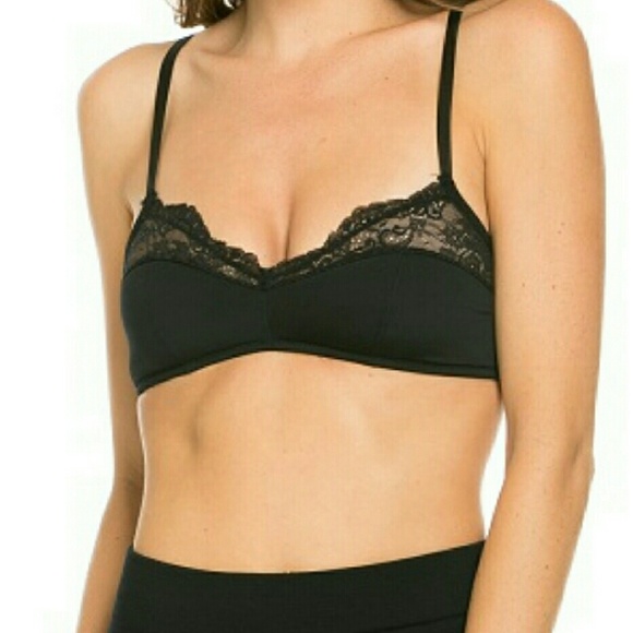 CLEARANCE Black lace caged back bralette - Picture 2 of 2