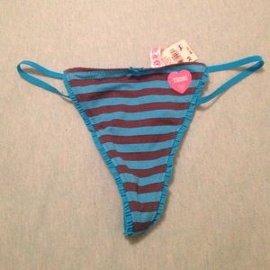 BRAND NEW Victoria Secret "blue" thong