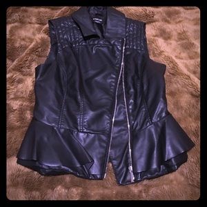 Bebe leather vest !