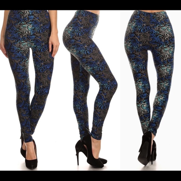 Scroll Print Leggings - Picture 2 of 4