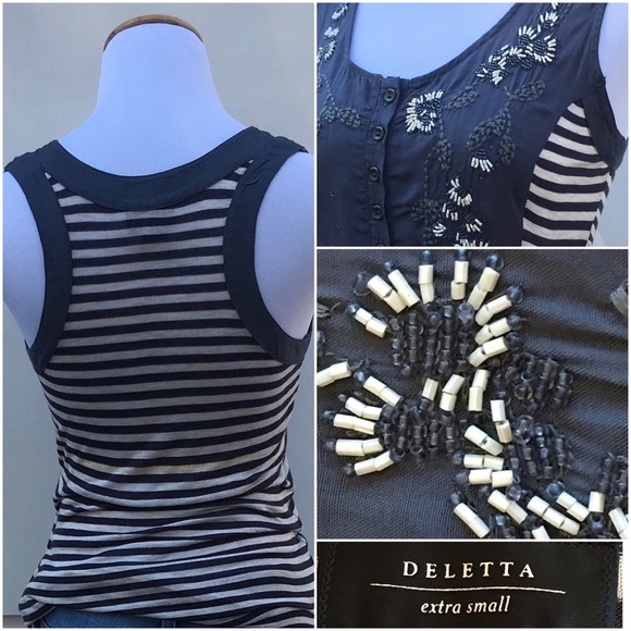 🎀NWOT Deletta Madeira Tank gray *final price* - Picture 2 of 4