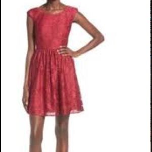 Red lace dress