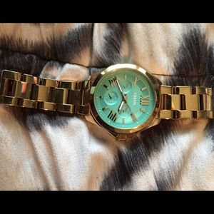 Beautiful Teal Fossil watch!