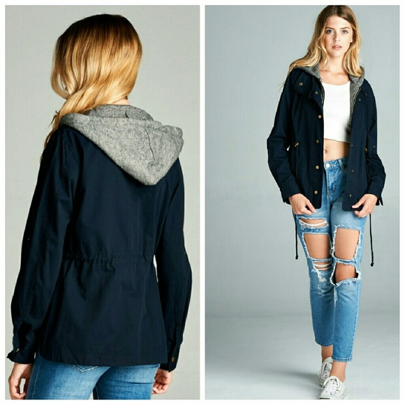 Navy Utility Jacket - Picture 2 of 3