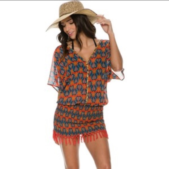 Sofia by VIX fringe cover up