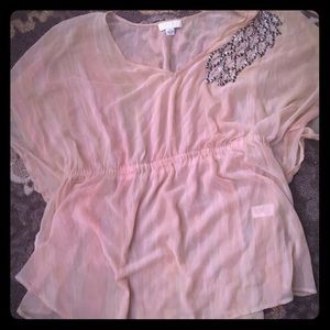 PLUS SIZE sheer batwing top