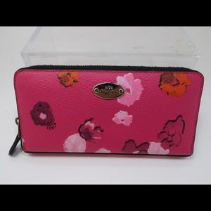 Coach pink flower wallet