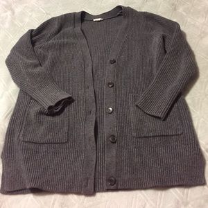 Gap gray grandpa cardigan oversized small