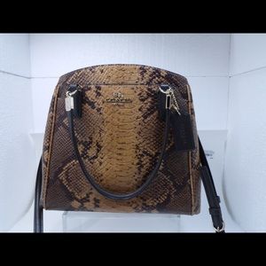 Coach satchel snake skin design