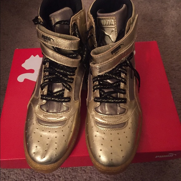 Puma high top Metallic Sneakers