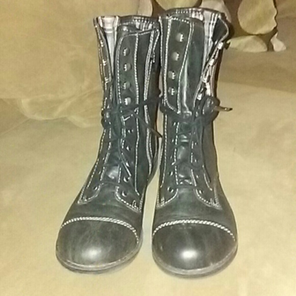 Black American Rag combat boots